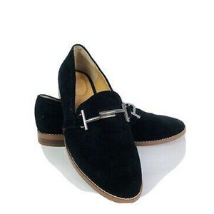 Franco Sarto Harlow Black Suede Loafers 7